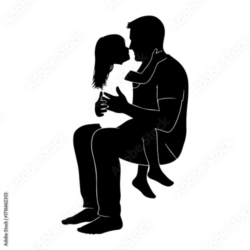 Father and Child Embrace love family