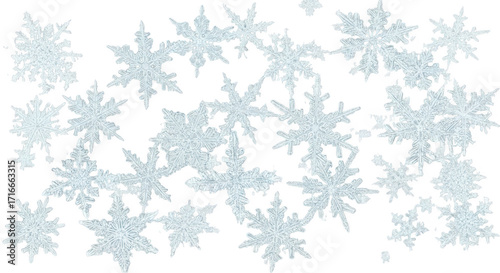 Snowflake isolated on transparent background for winter design