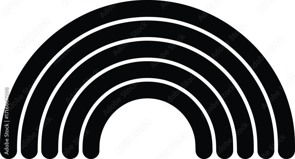 Obraz premium Rainbow Illustration Isolated Art Graphic Element Colorful Arc Weather Sky Symbol