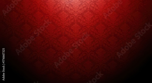 Deep Crimson Patterned Background Fades to Black