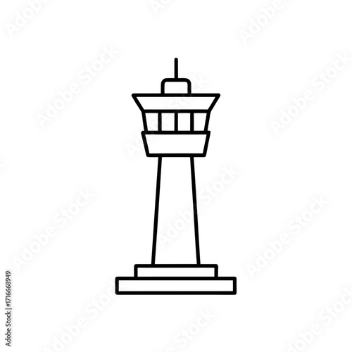 Outline of an airport tower
