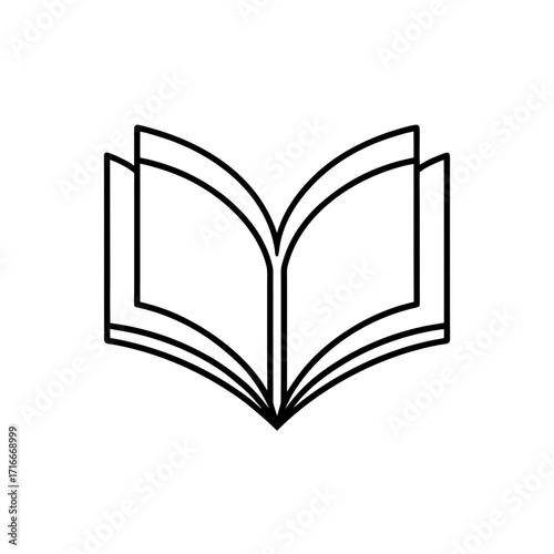 Open book with blank pages art