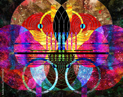 Photo background beautiful red poppies in the field