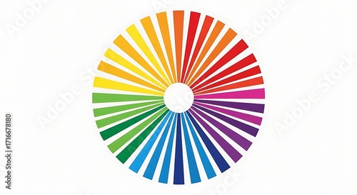 Abstract Circular Rainbow: Creative Spectrum Wheel Design for Artistic Projects and Colorful Backgrounds, Vibrant and Modern Illustration.