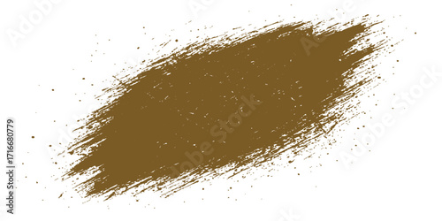A close-up of a black ink splat on a white background, resembling a pile of ground coffee