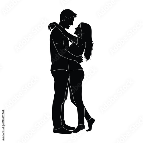 Couple embracing tenderly embrace love