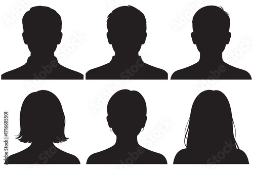 Silhouette Profiles A Vector Illustration of Diverse People