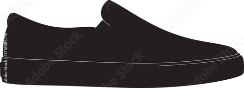 Casual shoes in pure silhouette modern style by advance white background.