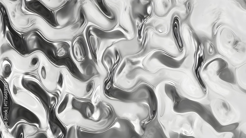 Abstract swirling silver and gray texture resembling liquid metal