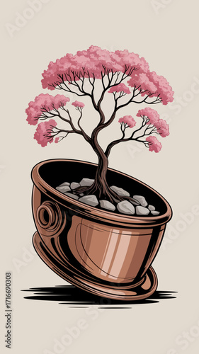 Helmets of Nature Growth Tree Illustration