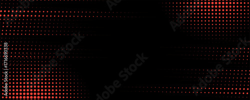 Dots halftone black orange color pattern gradient texture with technology digital background. Dots pop art comics with summer background. vector episode 10