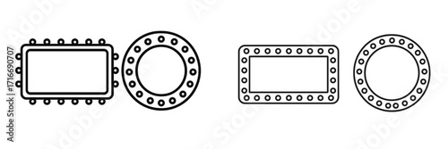 Designs for two types of gasket shapes used in industrial applications showcasing unique outlines and dimensions