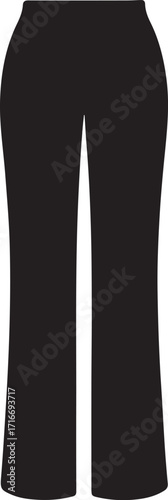 pants icon in silhouette modern style by advance white background.