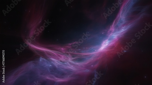 Cosmic Nebula with Pink and Blue Hues space cosmos