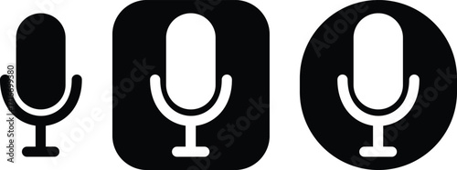 A white microphone icon representing call recording, set against a transparent background with a black circular shape.