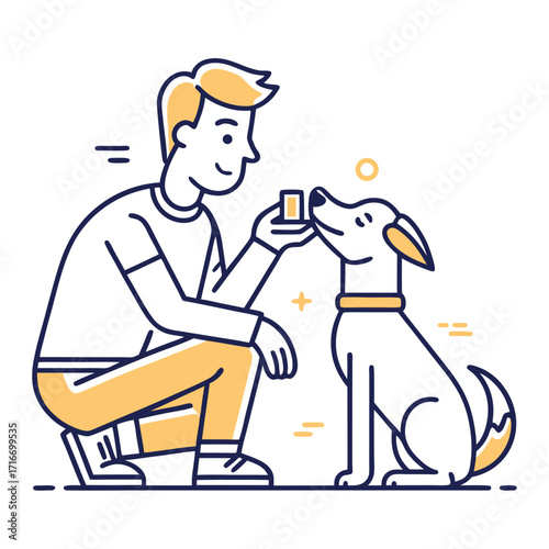 man with dog