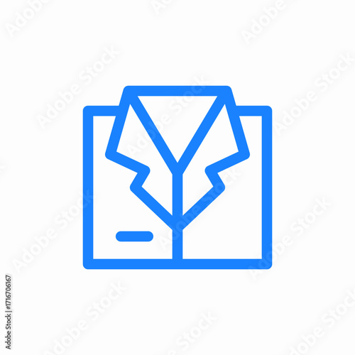 collared shirt casual collared icon sign vector
