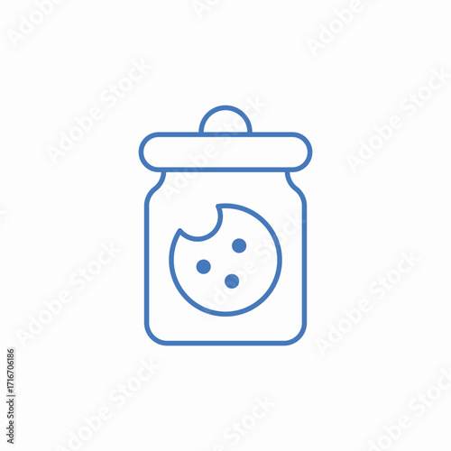 cookie jar snacks icon sign vector