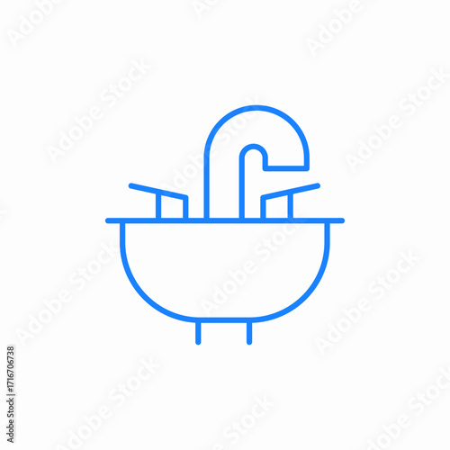 sink faucet icon sign vector