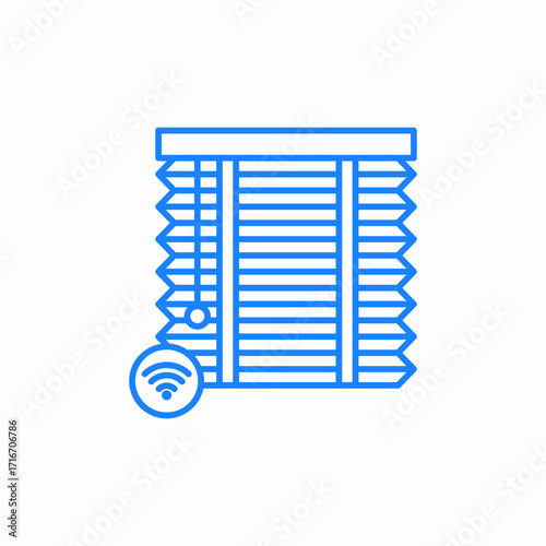 smart blinds icon sign vector