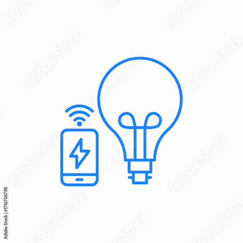 smart bulb icon sign vector
