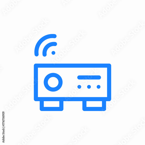 smart projector or wireless projector icon sign vector