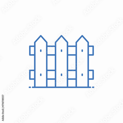 wooden fence icon sign vector