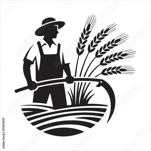 Retro vector cartoon illustration of a woman in a boat fishing in the water