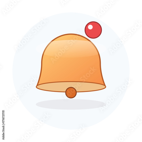 Notification Bell Icon With Alert Dot Vector Illustration
