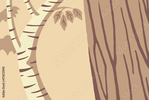 Stylized Birch and Tree Trunk map of Background Keywords: birch tree, tree trunk, forest, nature