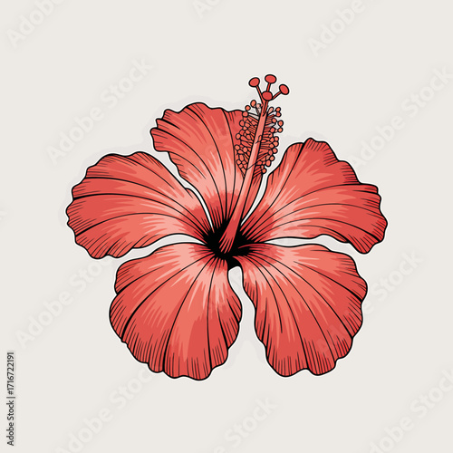 Striking line drawing sticker of a vibrant subject
