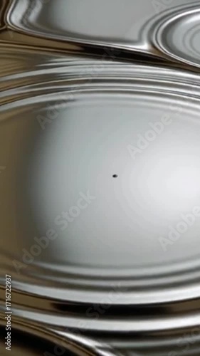 Abstract metallic liquid waves — silver and chrome liquid rippling seamlessly.