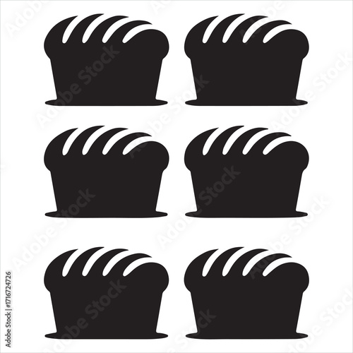 cake icons set with chocolate and different types of cakes