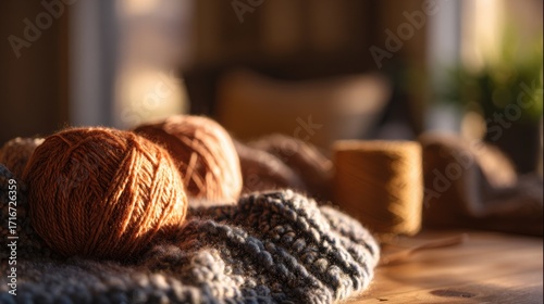 Wallpaper Mural Neutral Wool Yarn and Knitted Fabric Close-Up
 Torontodigital.ca