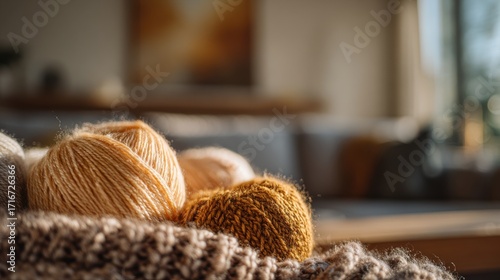 Wallpaper Mural Neutral Wool Yarn and Knitted Fabric Close-Up
 Torontodigital.ca