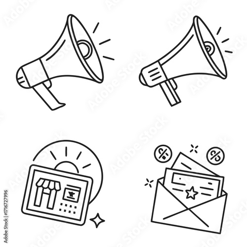 megaphone icon vector illustration