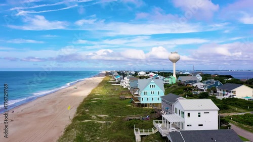 The coastline of Emerald Isle in North Carolina