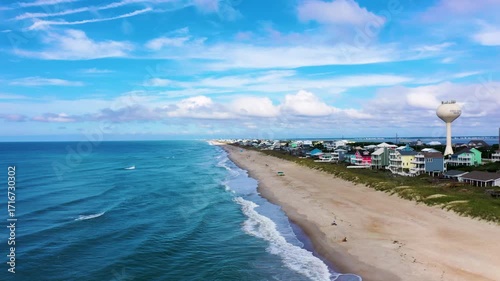 Emerald Isle, North Carolina. 
A beautiful view long along the  beach.