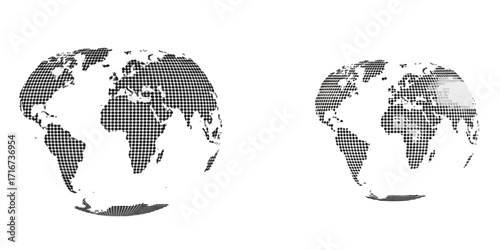 Global communication and worldwide connections visualized through modern digital dot patterns, representing innovation and technology's reach