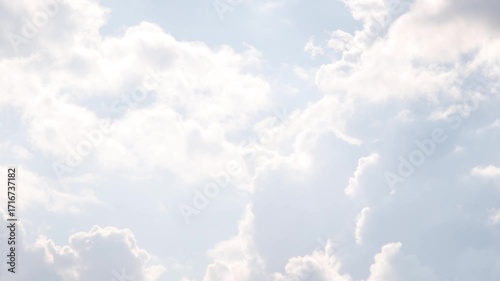 Bright clouds are flying across the sky. Timelapse