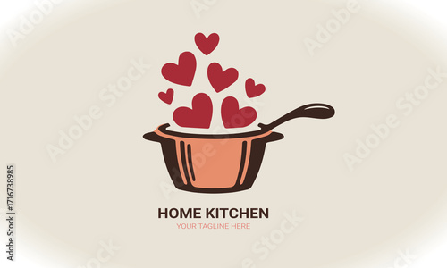 Logo for a home kitchen featuring a pot.	
