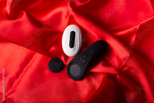 A female sex toy for pussy with a remote control. A sex toy at a distance.