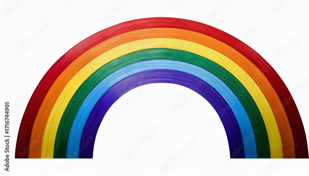 Obraz premium Vibrant Rainbow Arch Illustration With Spectrum Colors Red Orange Yellow Green Blue Indigo Violet Rainbow Clipart Rainbow Graphic Isolated On Transparent Background