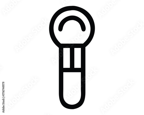 Light bulb and microphone vector icon illustration for communication and business design