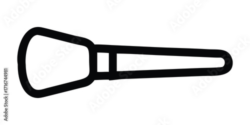 Black and white glasses isolated on white background