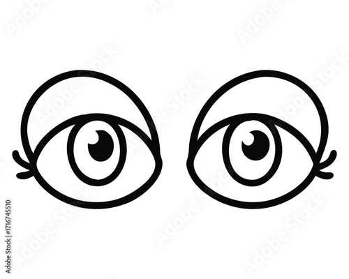 A beautiful vector illustration of eyes, symbolizing vision and sight
