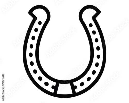 Set of horseshoe vector illustration luck symbol charm icon