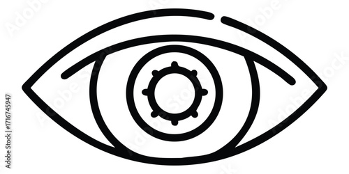Eye icon vector illustration design logo symbol concept