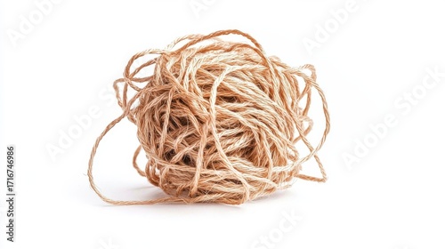 Tangled Jute Twine Close-up Photography, Messy Composition, Natural Fiber Texture, Jute Rope, String , twine, texture