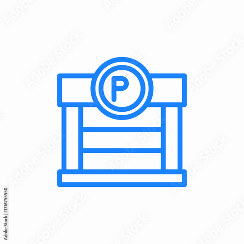parking place icon sign vector
